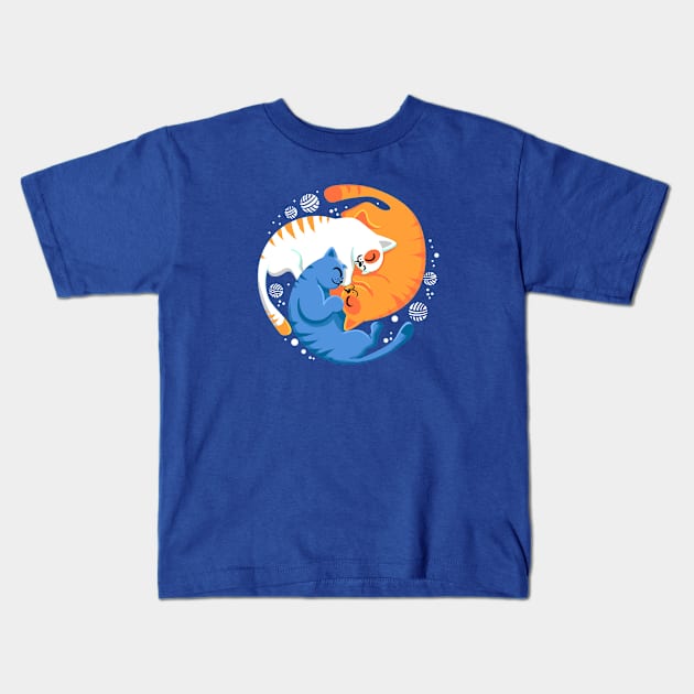 Purrfect Circle Kids T-Shirt by eriondesigns